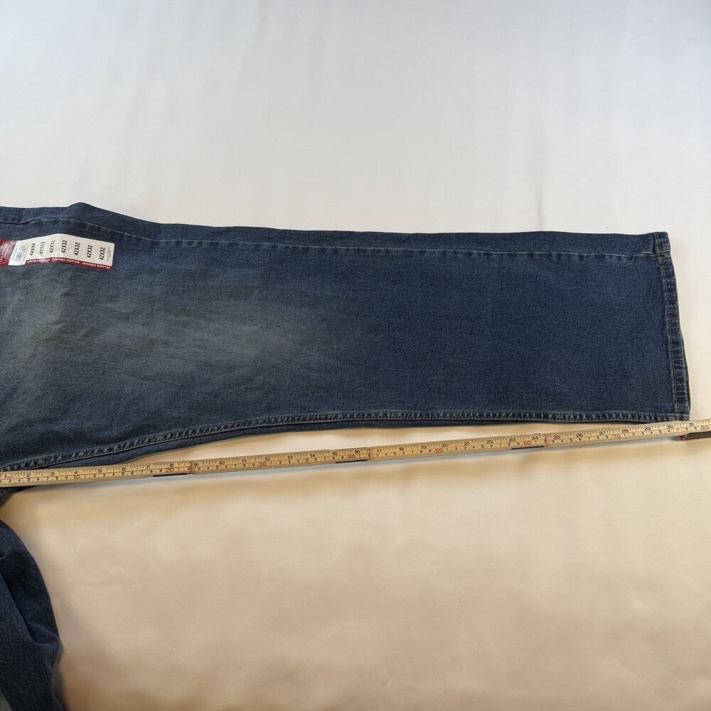 Levi Strauss Signature Gold Men's Relaxed Fit Flex Denim Blue Jeans 42x32 New - Picture 13 of 15